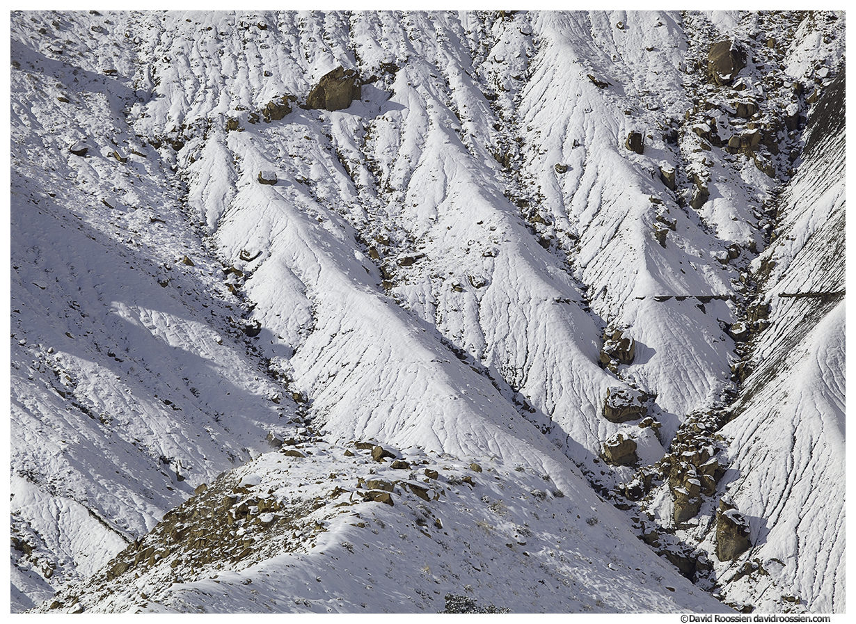 Snowy Cliff Closeup, Castle Dale, Central Utah, Winter 2014