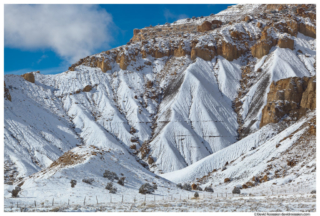 Snowy Cliffs, Castle Dale, Central Utah, Winter 2014