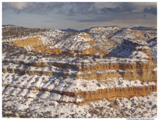 Snow Dusted Cliffs, San Rafael Swell, Utah, Winter 2014