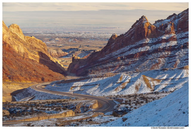 Switchbacks, US Highway 70, San Rafael Swell, Utah, Winter 2014