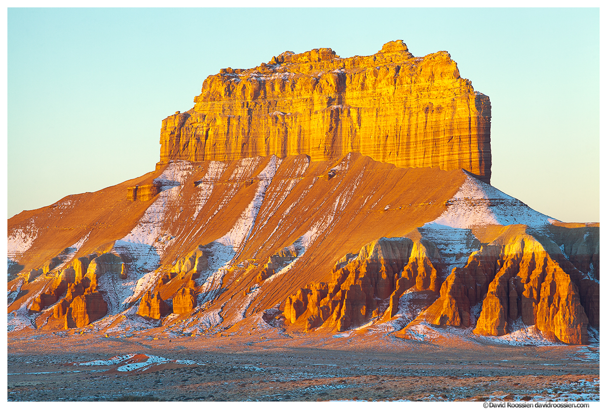 Butte at Sunrise, Goblin Valley, San Rafael Swell, Utah, Winter 2014