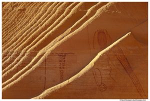 Fins and Petroglyphs, Buckhorn Wash, San Rafael River, The Wedge, Central Utah, Spring 2014