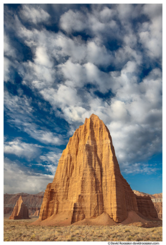 Moonrise Over Temple Of The Sun, Capitol Reef National Park, Utah, Spring 2014