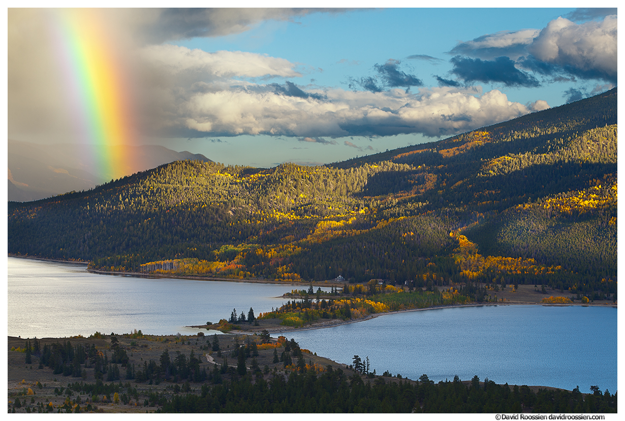 Clearing Storm and Rainbow over Twin Lakes, Colorado