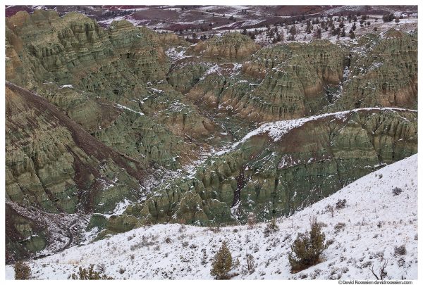 Blue Basin Overlook in Winter, John Day National Monument
